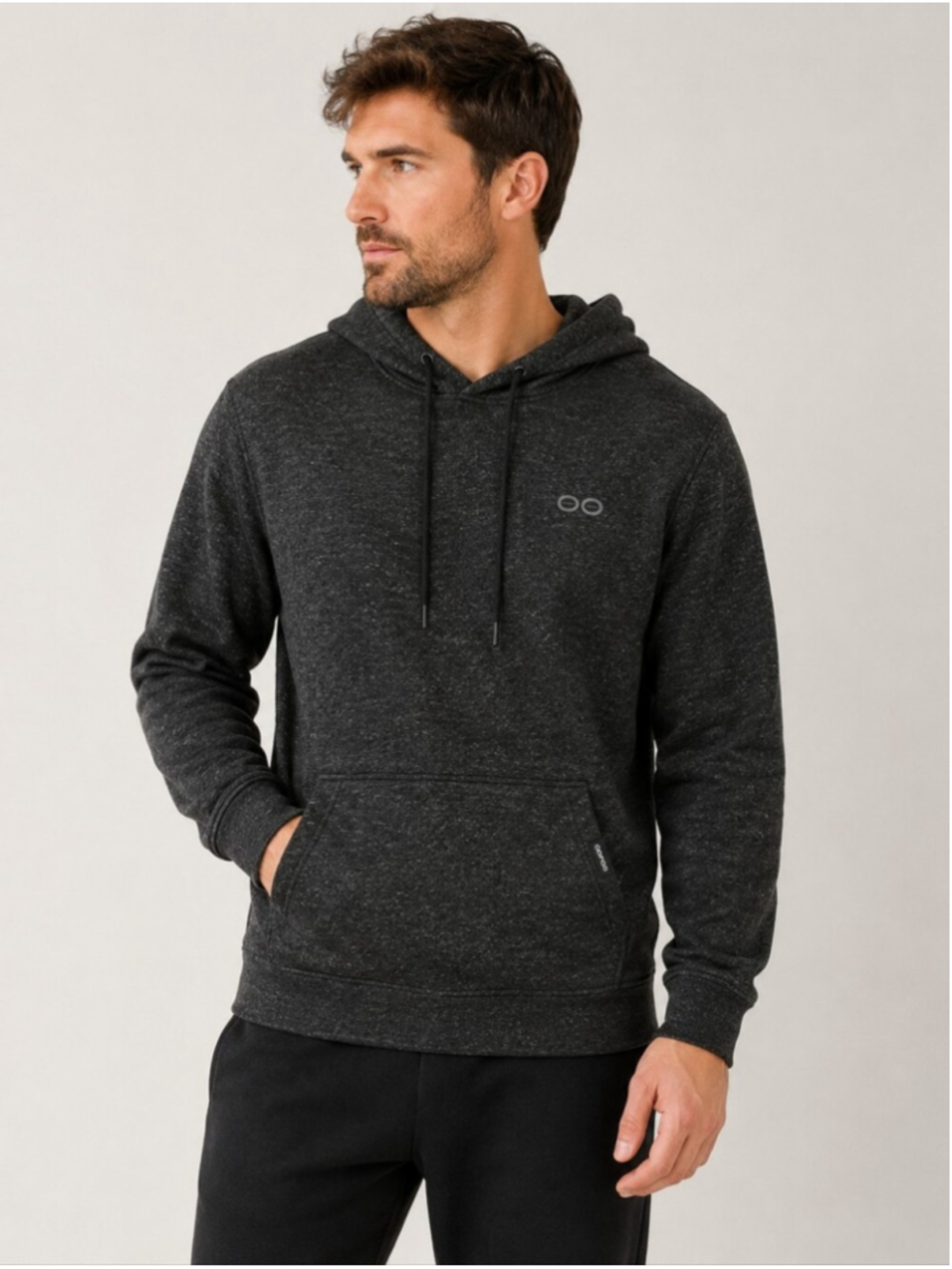 OOFOS OOmy Knit Charcoal Gray Performance Hoodie Pullover Men’s Medium